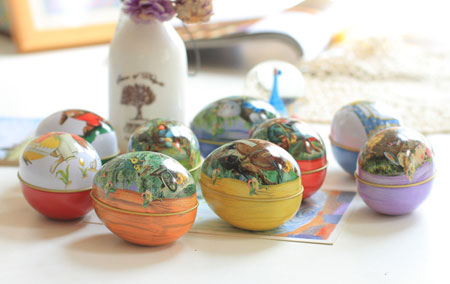Сказочные оловянные пасхальные яйца Алисы в стране чудес для детей